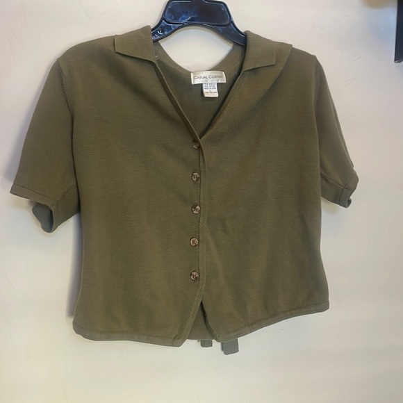 Vintage Casual Corner Boxy Top! SZ LG - Picture 1 of 4